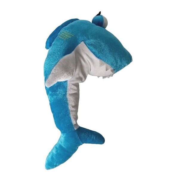 BJ Toy Company Blue White Shark Plush 17.5 Inch - Picture 3 of 5